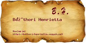 Báthori Henrietta névjegykártya